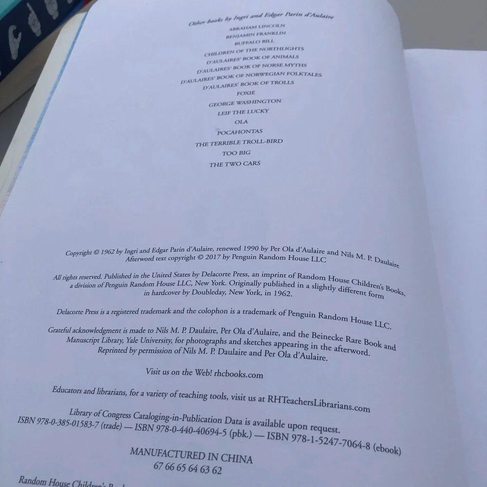 D'Aulaires' Book of Greek Myths